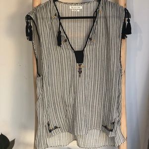 Isabel Marant Striped Tunic-Like Tank Top
